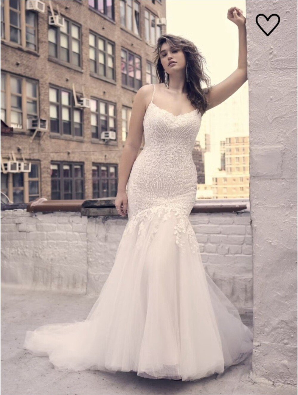 Maggie Sottero Ivory Bridal Dress with Pearl Veil